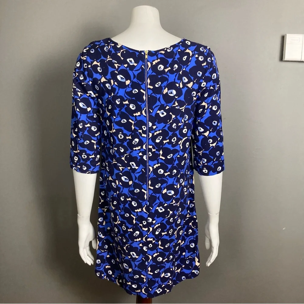 Boden dress size 8 lace mixed media floral blue black lace whimsigoth - Picture 4 of 9